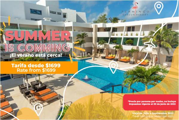 El verano esta cerca Hotel Flamingo Cancun Resort Cancún
